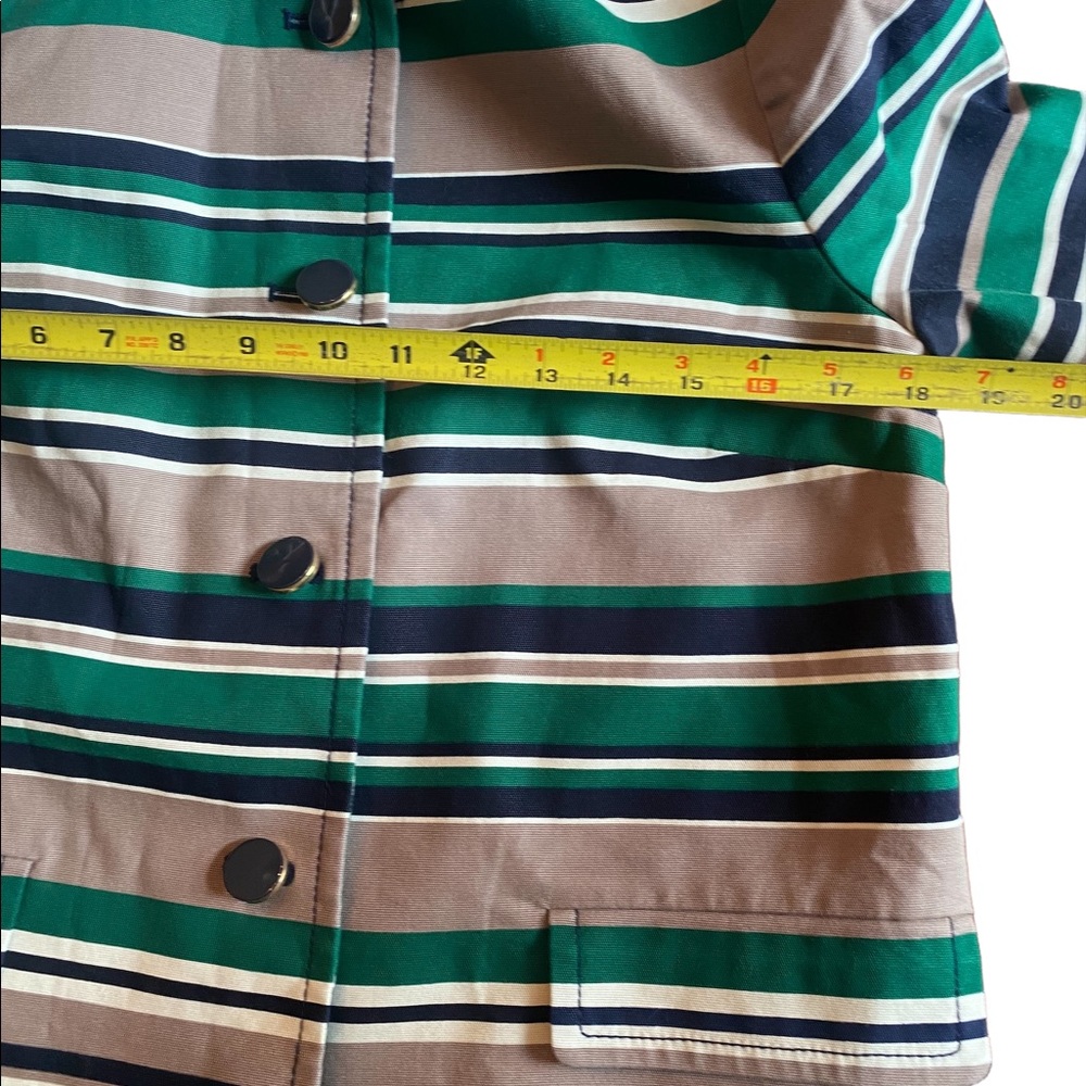 Talbots Fall Color Striped Button Front Jacket - Picture 7 of 11